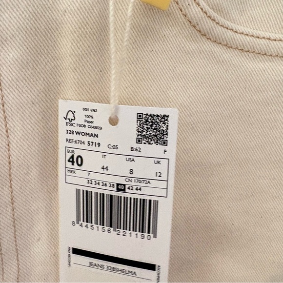 Mango Denim Wide Leg High Waist Jeans Size 40 US 8 NWT Cotton Blend - Picture 5 of 9